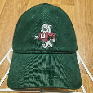 Under Armour Bulldog Hat Cap Adult Green‎ Corduroy Sportstyle Embroidered Logo